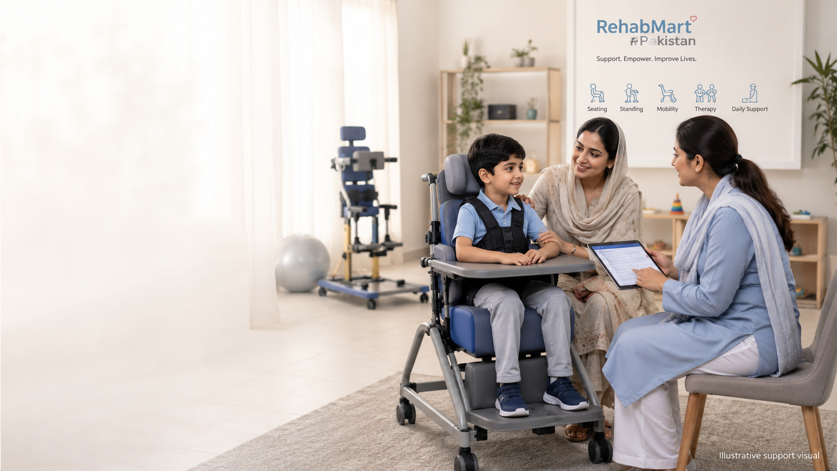 Assessment-led CP chair and postural seating support
