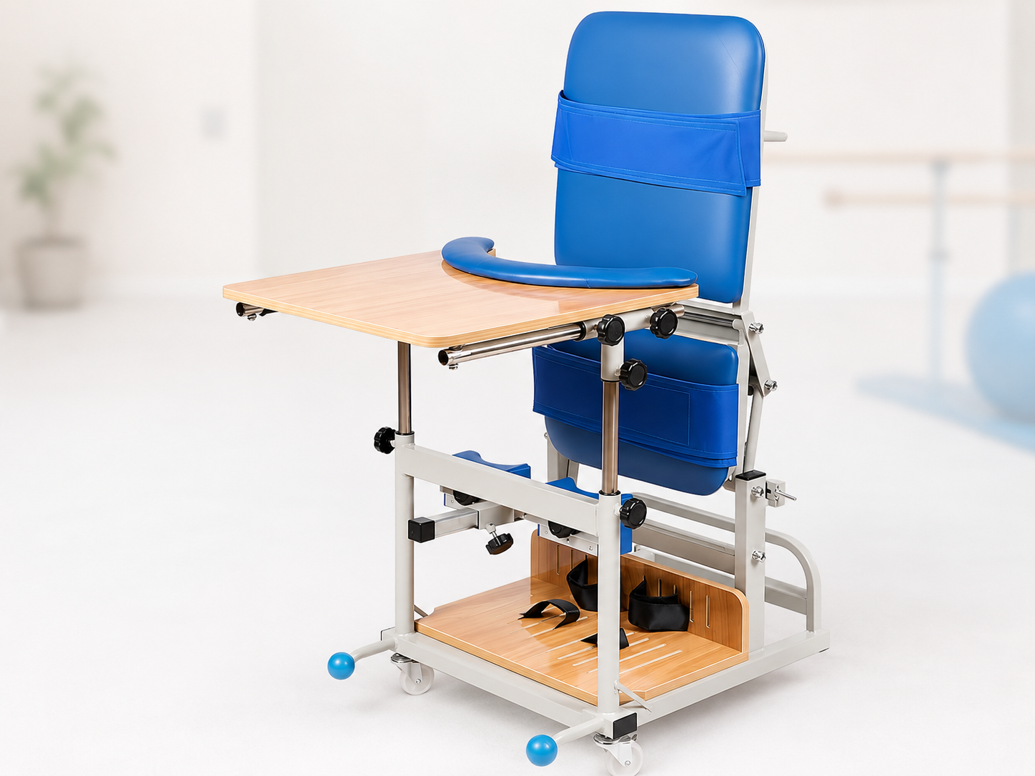 Sit-to-stand support frame for guided standing transition